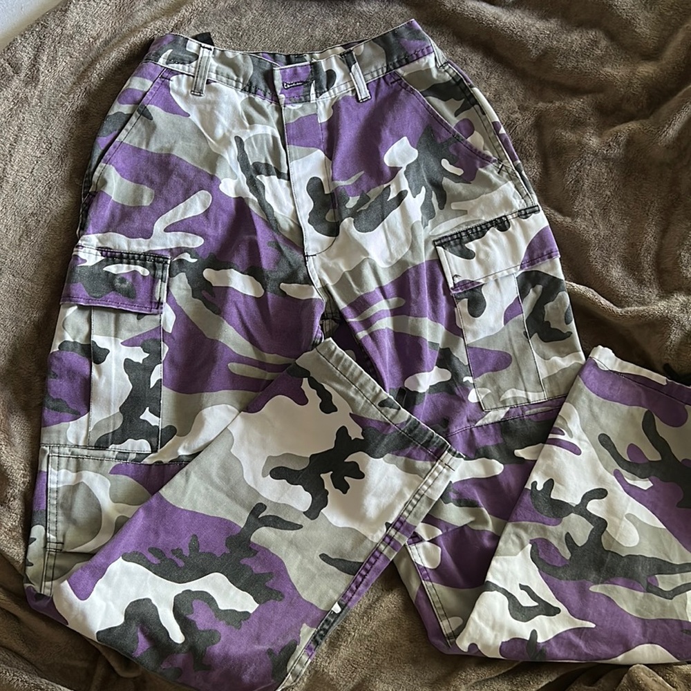 purple camo cargo pants